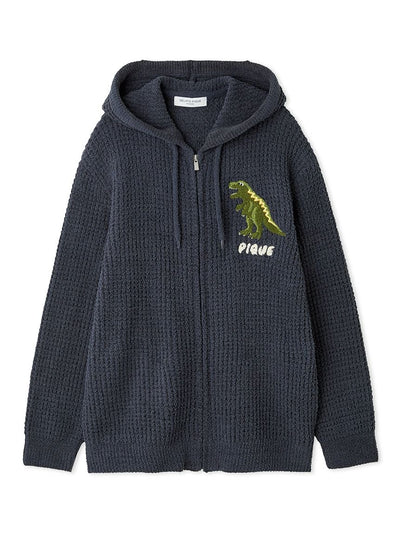 Mens Waffle Dinosaur Hoodie gelato pique