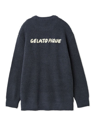 Mens Waffle Dinosaur Pullover