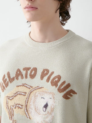 Mens Sleeping Cat Jacquard Pullover
