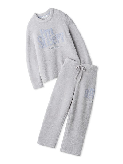 Men's Powder Sleepy Logo Jacquard Pullover & Pants Set gelato pique