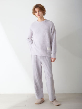 Men's Colorful Powder Pullover & Baby Moco Rib Knit Pants Set