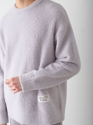 Men's Colorful Powder Pullover & Baby Moco Rib Knit Pants Set