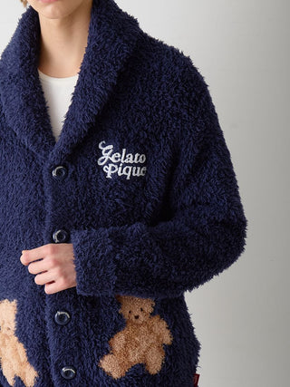 [HOLIDAY] Mens Gelato Snow Bear Jacquard Shawl Cardigan