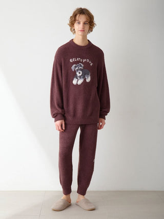 Men's Baby Moco Dachshund / Schnauzer Jacquard Pullover & Pants Set