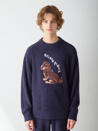 Men's Baby Moco Dachshund / Schnauzer Jacquard Pullover & Pants Set