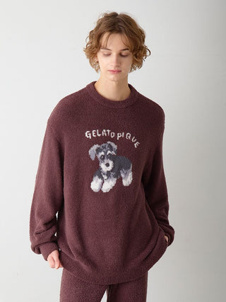 Men's Baby Moco Dachshund / Schnauzer Jacquard Pullover & Pants Set