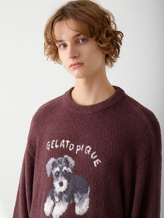 Men's Baby Moco Dachshund / Schnauzer Jacquard Pullover & Pants Set