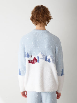 [HOLIDAY] Men's Skiing Bear Jacquard Pullover