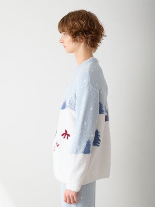 [HOLIDAY] Men's Skiing Bear Jacquard Pullover