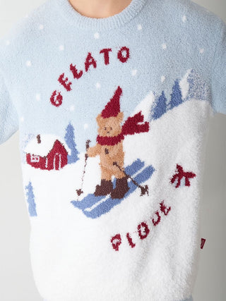 [HOLIDAY] Men's Skiing Bear Jacquard Pullover