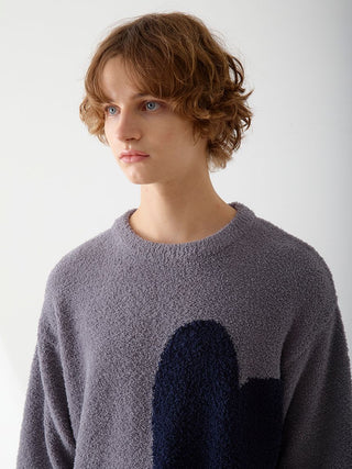 Mens Heart Jacquard Pullover & Long Pants Set