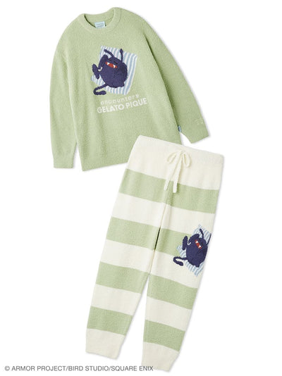 [Dragon Quest] Men’s Baby Moco Pullover & Striped Long Pants Set gelato pique