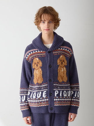 Men's Powder Nordic DOG Jacquard Cowichan Cardigan