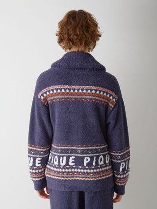 Men's Powder Nordic DOG Jacquard Cowichan Cardigan