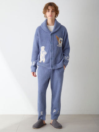 Men's Powder Forest Bear Jacquard Cowichan Cardigan