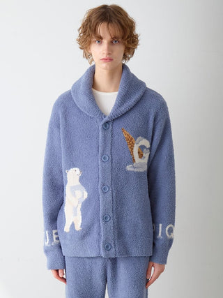 Men's Powder Forest Bear Jacquard Cowichan Cardigan