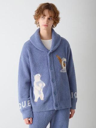 Men's Powder Forest Bear Jacquard Cowichan Cardigan