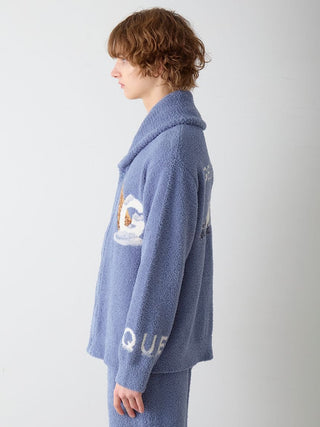 Men's Powder Forest Bear Jacquard Cowichan Cardigan