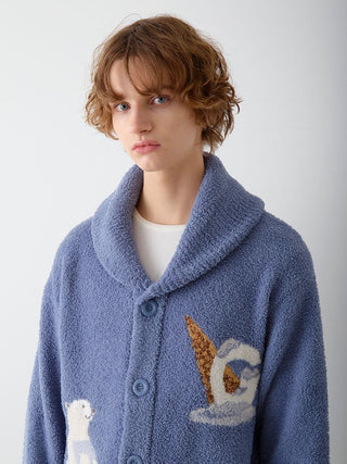 Men's Powder Forest Bear Jacquard Cowichan Cardigan