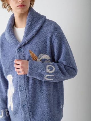 Men's Powder Forest Bear Jacquard Cowichan Cardigan