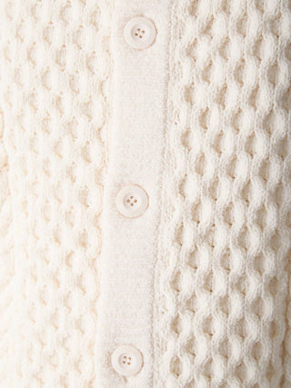 Men's Aran Rope Embroidery Logo Cardigan