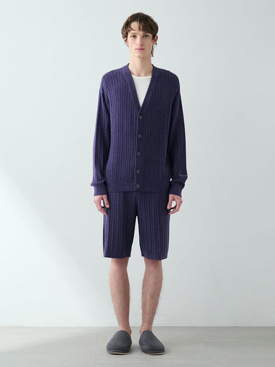 Men's Smoothie Lite Aran Cardigan gelato pique