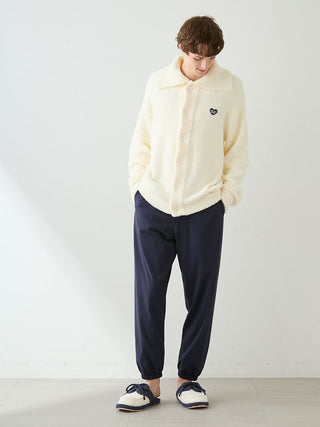 Men's Baby Moco Heart Logo Embroidery Cardigan