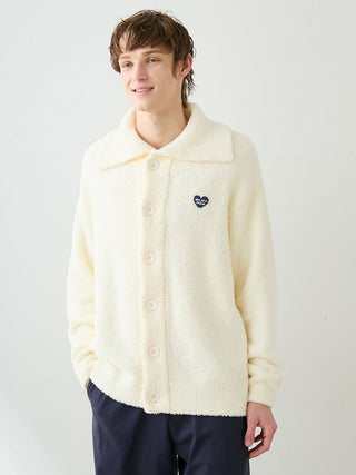 Men's Baby Moco Heart Logo Embroidery Cardigan