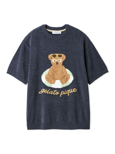 Men's Summer Bear Jacquard Pullover gelato pique