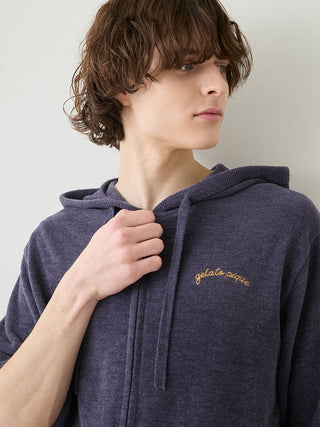 Men's Summer Bear Jacquard Short-sleeved Hoodie