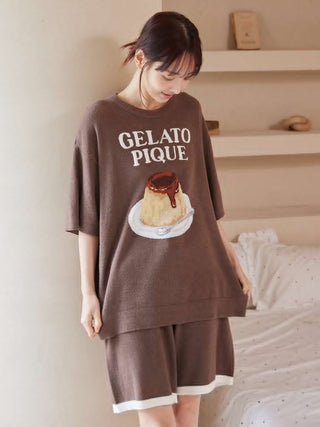 Men's Smoothie Pudding Jacquard Pullover & Shorts Set