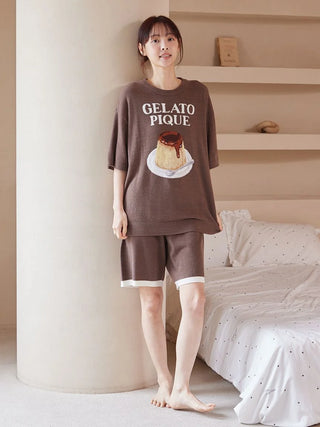Men's Smoothie Pudding Jacquard Pullover & Shorts Set