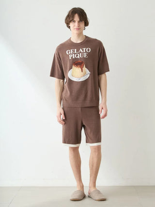 Men's Smoothie Pudding Jacquard Pullover & Shorts Set