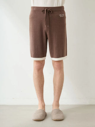 Men's Smoothie Pudding Jacquard Pullover & Shorts Set