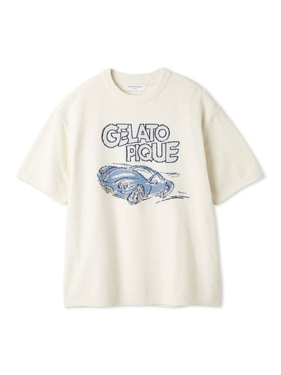 Men's Airy Moco Star Vehicle Jacquard Pullover gelato pique