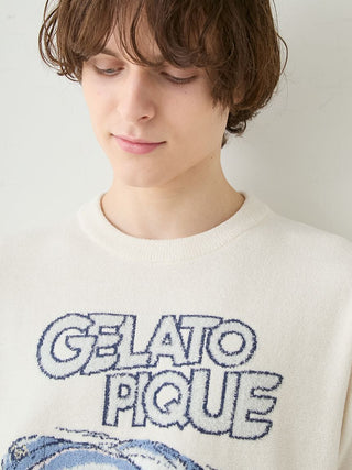 Men's Airy Moco Star Vehicle Jacquard Pullover