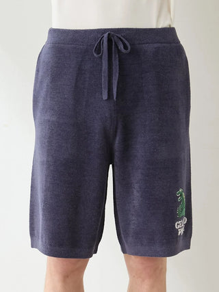 Men's Airy Moco Sleeping Dinosaur Jacquard Pullover & Shorts Set