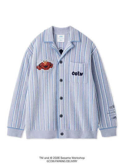 [SESAME STREET×CPD HOOME meets GELATO PIQUE] Airy Moco Striped Jacquard Shirt gelato pique