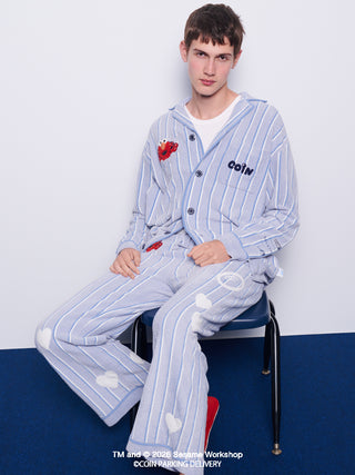 [SESAME STREET×CPD HOOME meets GELATO PIQUE] Airy Moco Striped Jacquard Shirt - view 3