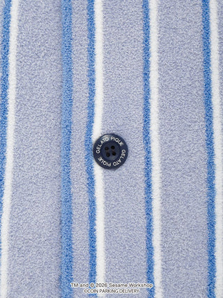 [SESAME STREET×CPD HOOME meets GELATO PIQUE] Airy Moco Striped Jacquard Shirt - view 9