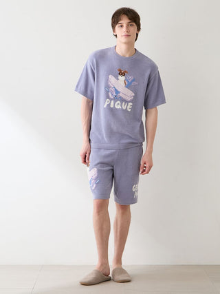 [Hirano Toshiyuki] Men's Airy Moco Plane Dog Jacquard Pullover - view 4