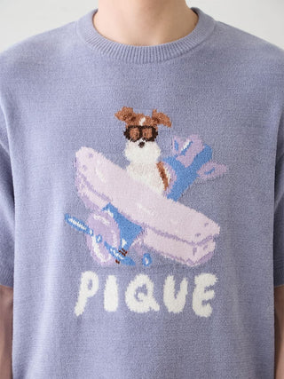 [Hirano Toshiyuki] Men's Airy Moco Plane Dog Jacquard Pullover - view 11