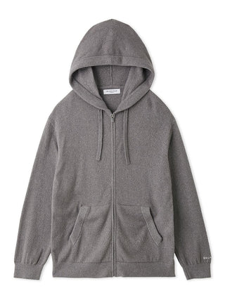 Gelato Pique Men's Temperature-regulating Smoothie Hoodie in gray, front view