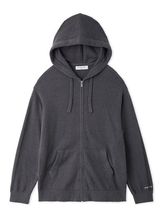 Gelato Pique Men's Temperature-regulating Smoothie Hoodie in dark gray, front view
