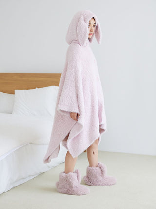 Rabbit Faux Fur Slipper Boots in Pink, Women's Lounge Room Slippers, Bedroom Slippers, Indoor Slippers at Gelato Pique USA