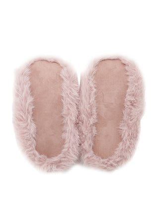 Rabbit Faux Fur Slipper Boots in Pink, Women's Lounge Room Slippers, Bedroom Slippers, Indoor Slippers at Gelato Pique USA