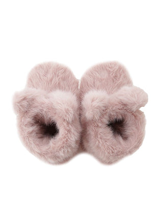 Rabbit Faux Fur Slipper Boots in Pink, Women's Lounge Room Slippers, Bedroom Slippers, Indoor Slippers at Gelato Pique USA