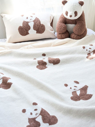 Panda Nap Cushion in soft brown and cream tones by Gelato Pique USA, offering premium loungewear and sleepwear cozy comfort.