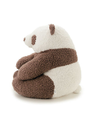 White and brown Panda Nap Cushion by Gelato Pique USA, premium loungewear and sleepwear accessory with soft, fluffy texture.