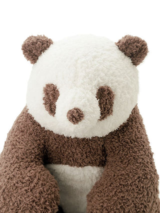 Brown and white fluffy Panda Nap Cushion by Gelato Pique USA, a premium loungewear and sleepwear item perfect for cozy naps.